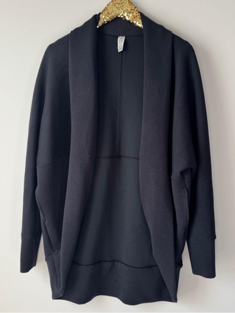 SPANX Black Open-Front Cozy Cardigan
